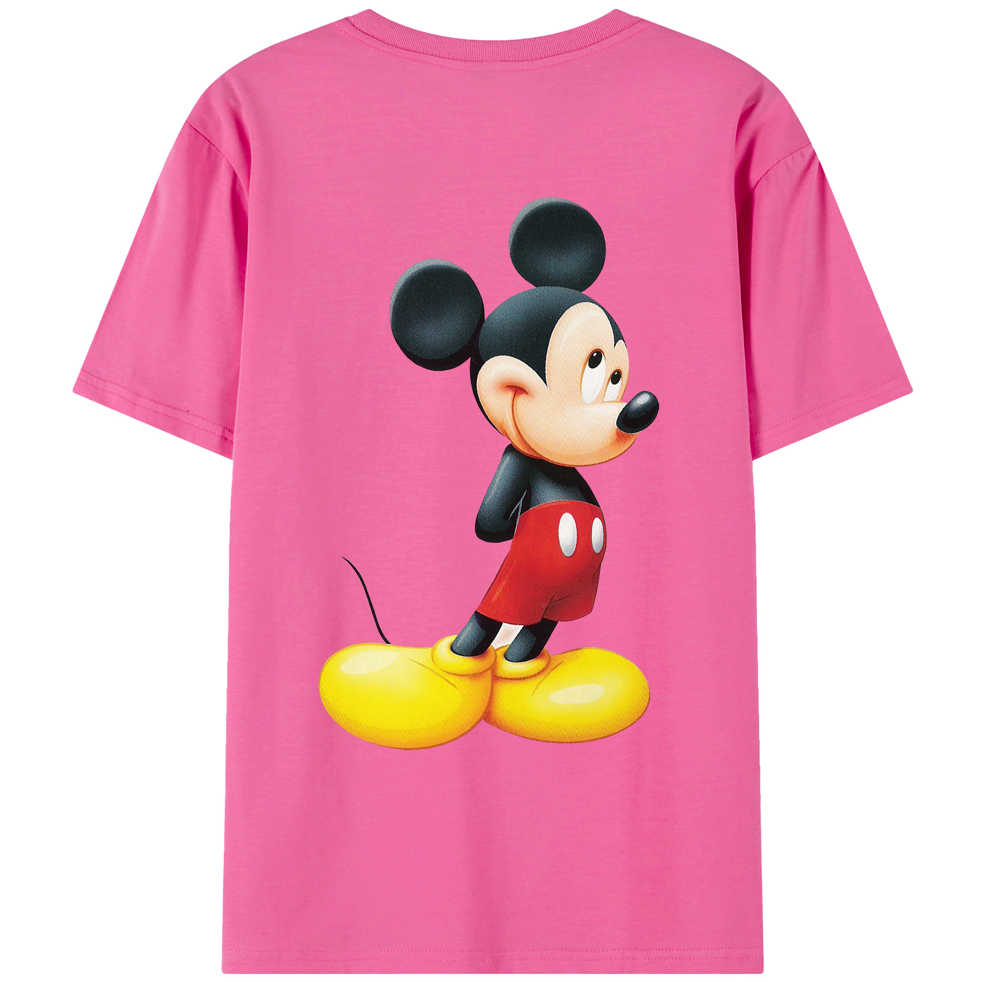 （画像用） ミッキーマウス Mickey Mouse レディース半袖Tシャツ(バックプリント)